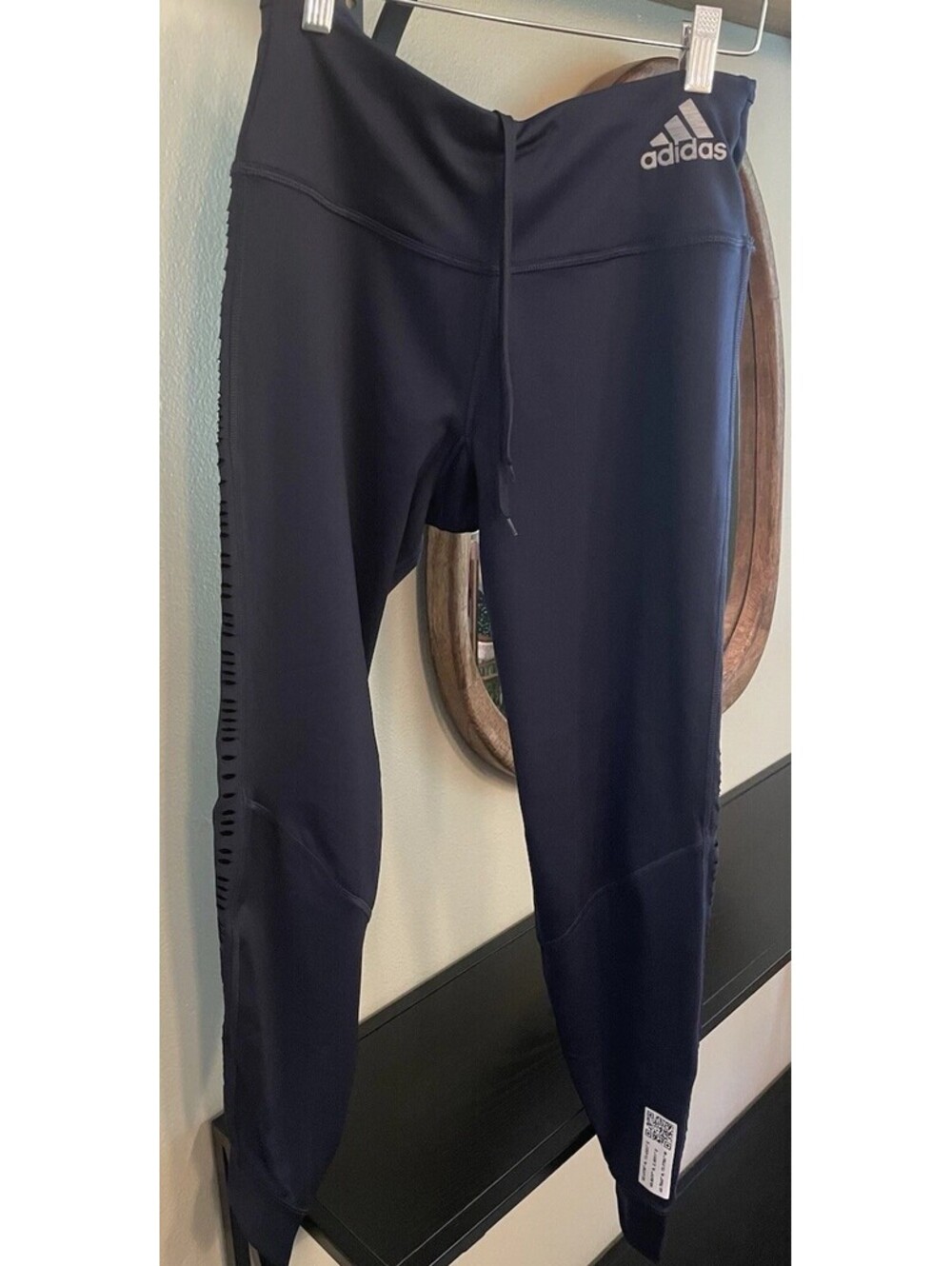 Women’s Adidas Prime Blue Aeroready Running Leggings Size Medium Navy Blue
